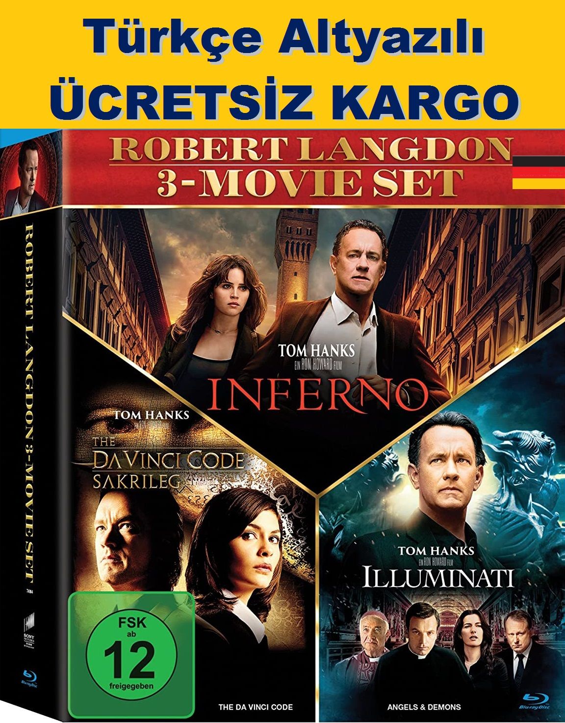 Da Vinci Kodu - Melekler Şeytanlar - Cehennem Blu-Ray Boxset