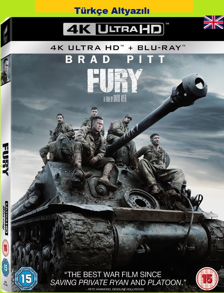 Fury 4K Ultra HD+Blu-Ray 2 Disk