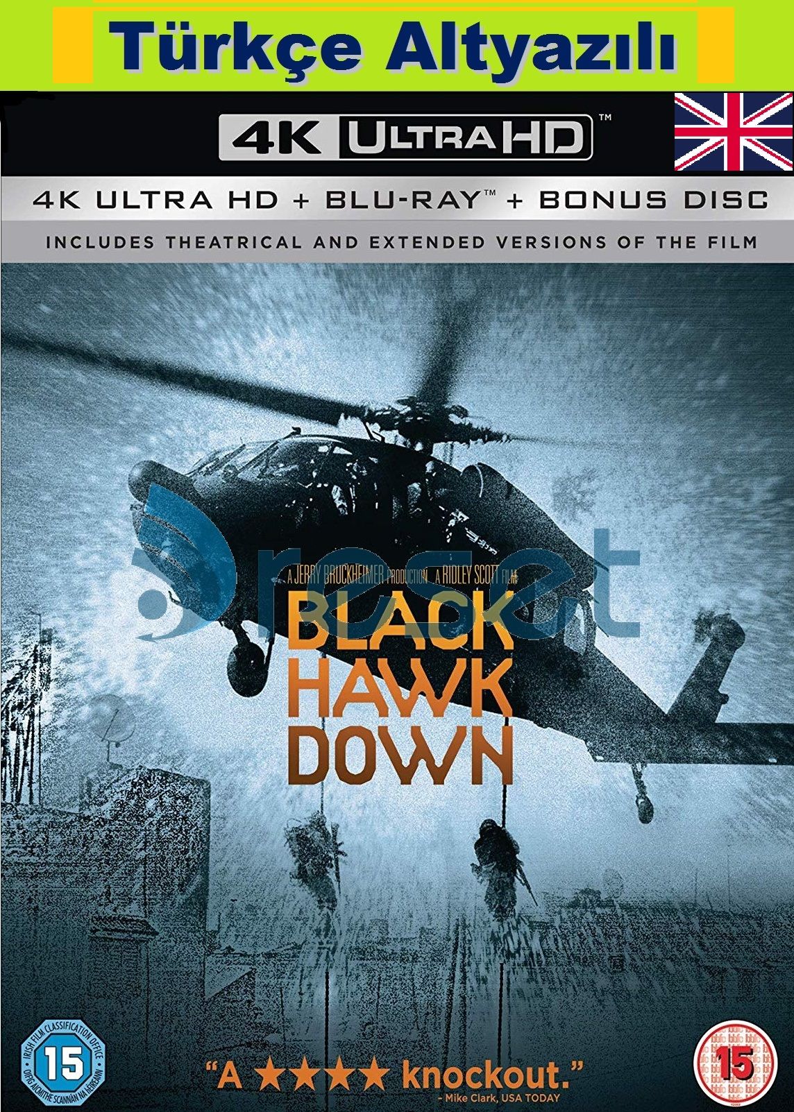 Black Hawk Down - Kara Şahin Düştü 4K Ultra HD+Blu-Ray 3 Disk