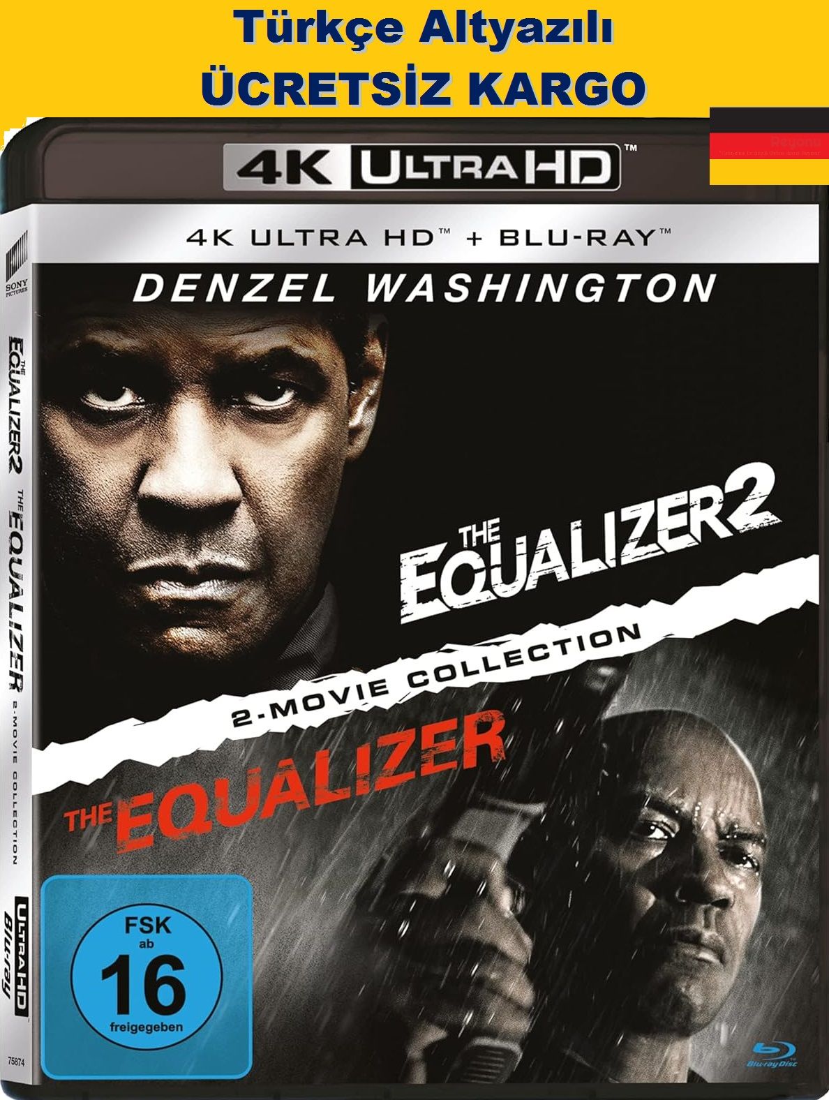 Equalizer 1+2 - Adalet 1+2 4K Ultra HD+Blu-Ray 4 Disk