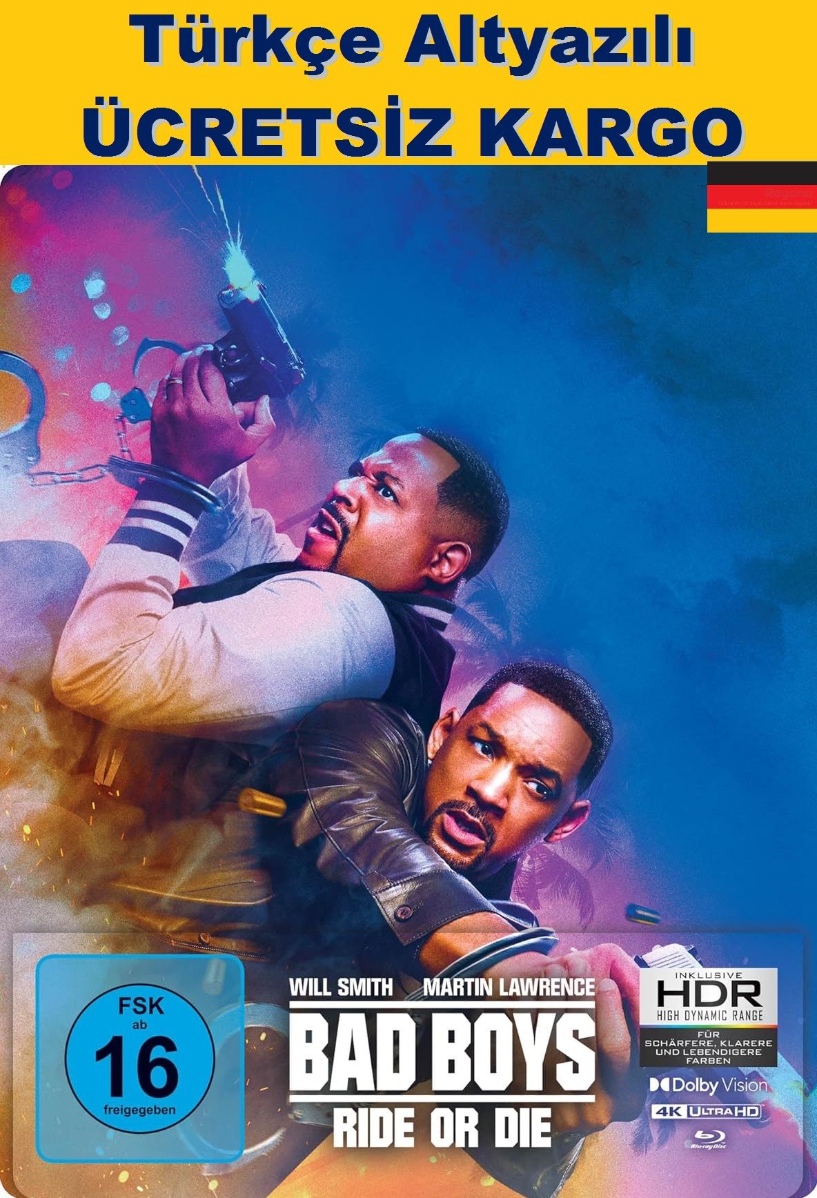 Bad Boys Ride Or Die - Bad Boys Ha Hep Ya Hiç 4K Ultra HD+Blu-Ray Steelbook 2 Disk