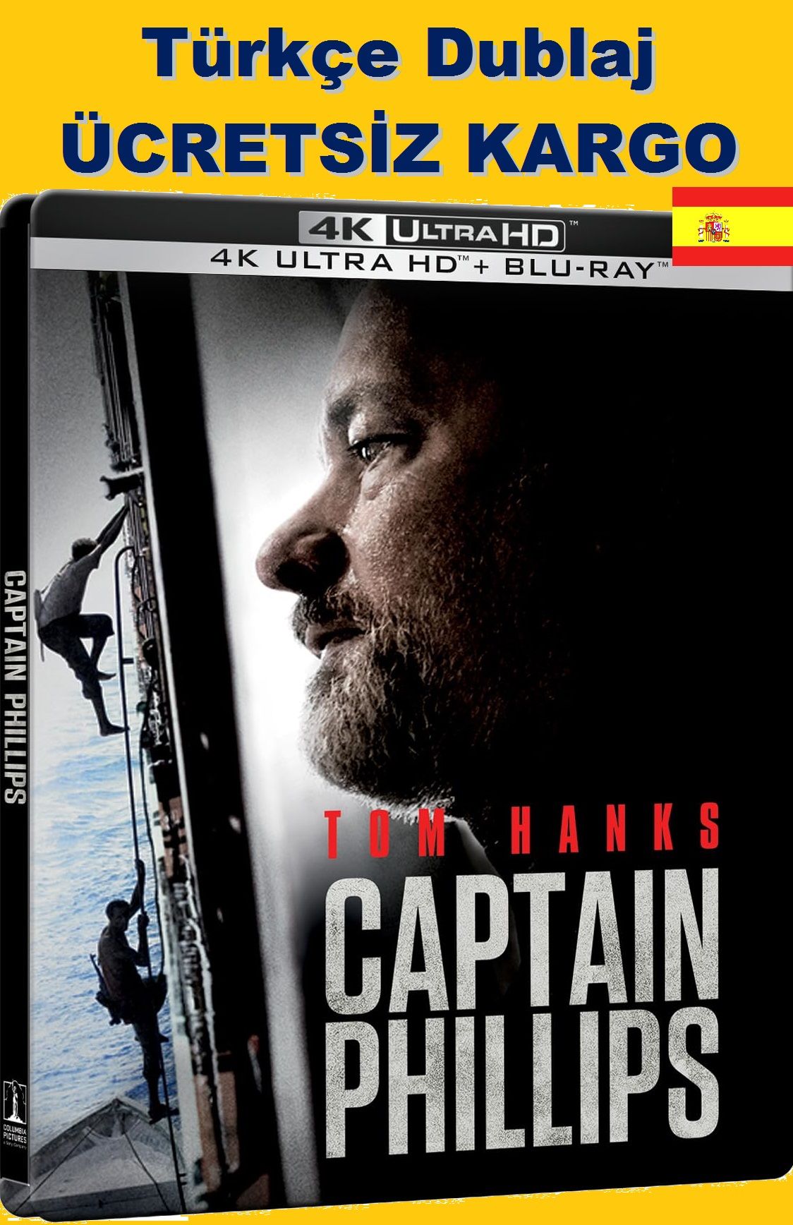 Captain Phillips - Kaptan Phillips 4K Ultra HD+Blu-Ray Steelbook 2 Disk