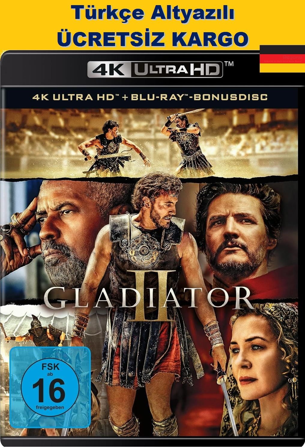 Gladiator II - Gladyatör II 4K Ultra HD+Blu-Ray+Bonus 2 Diskli