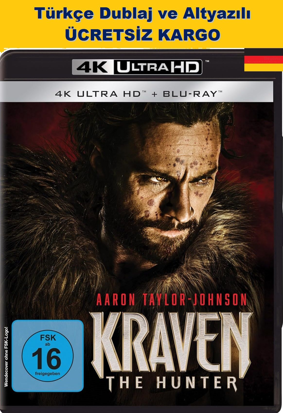 Kraven The Hunter - Avcı Kraven 4K Ultra HD+Blu-Ray+Bonus 2 Diskli