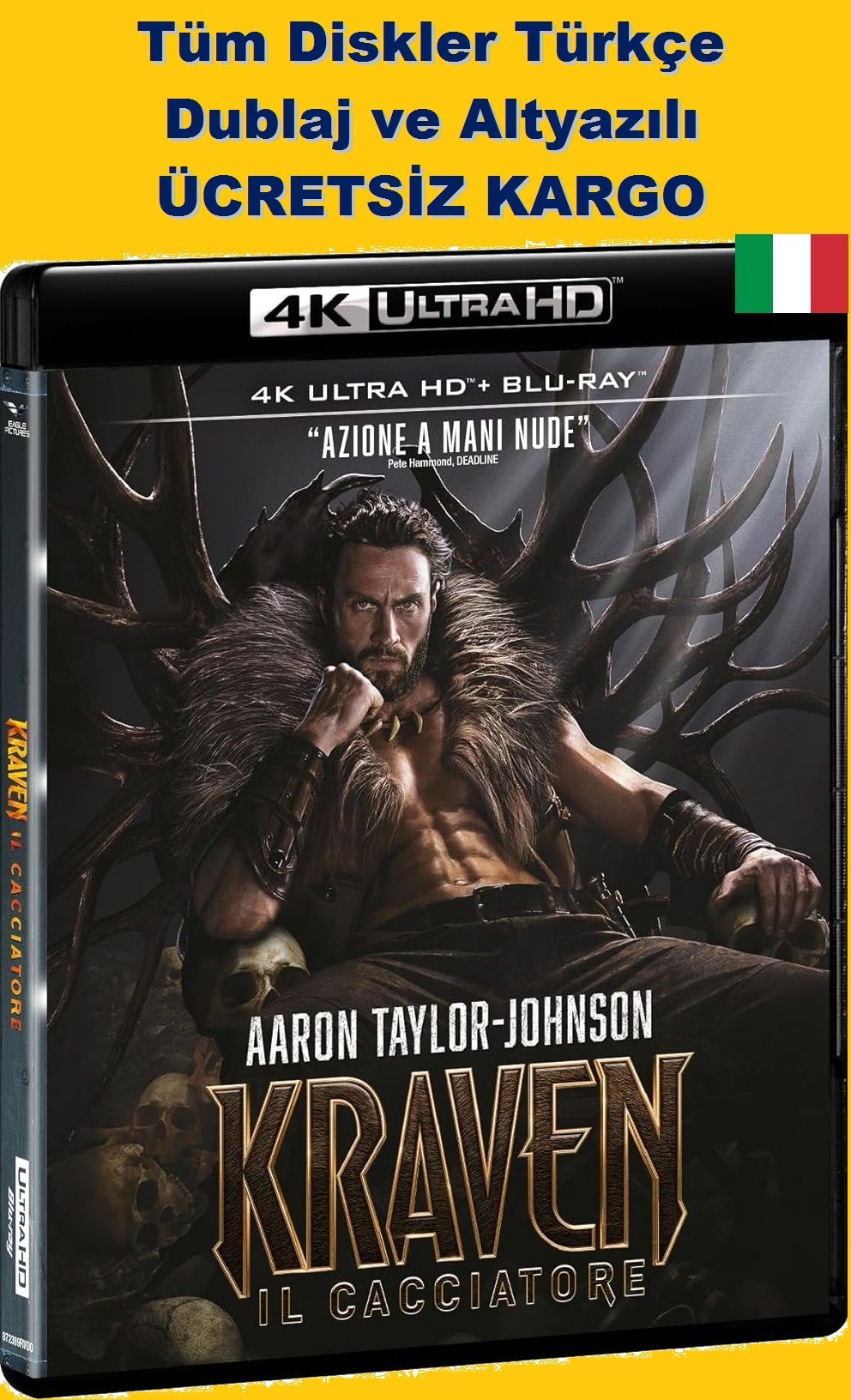 Kraven The Hunter - Avcı Kraven 4K Ultra HD+Blu-Ray 2 Diskli