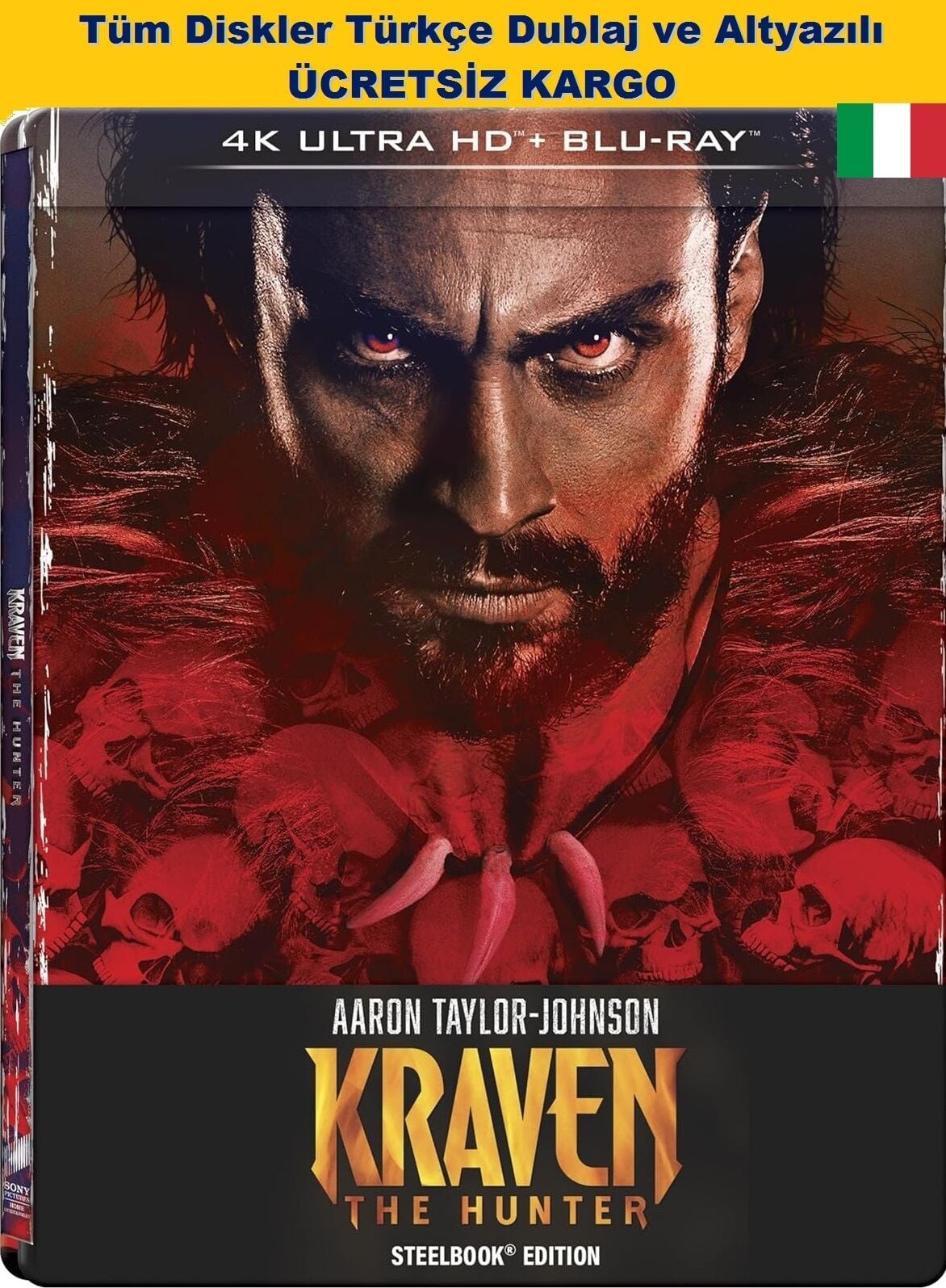 Kraven The Hunter - Avcı Kraven 4K Ultra HD+Blu-Ray 2 Disk Steelbook