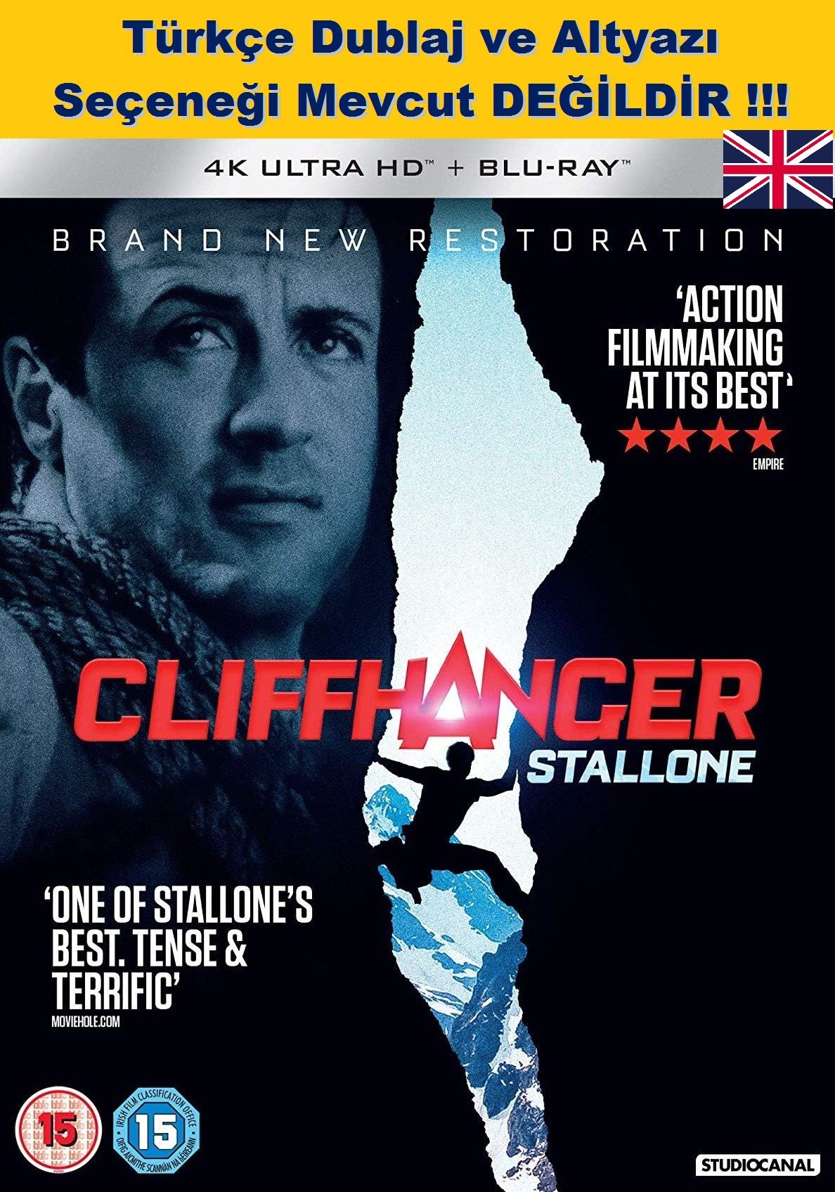 Cliffhanger - Dağcı 4K Ultra HD+Blu-Ray 2 Disk Karton Kılıflı
