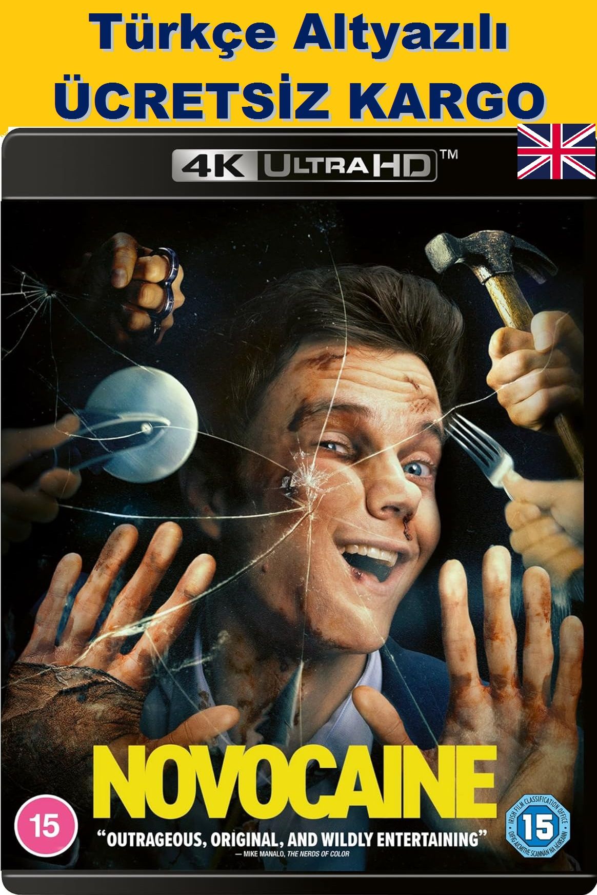 Novocaine - Acıya Yer Yok 4K Ultra HD+Blu-Ray Tek Disk