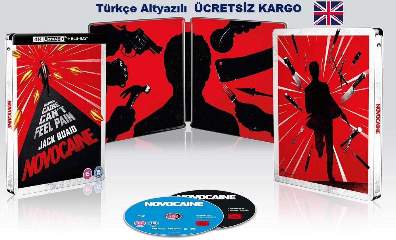 Novocaine - Acıya Yer Yok 4K Ultra HD+Blu-Ray 2 Disk Steelbook