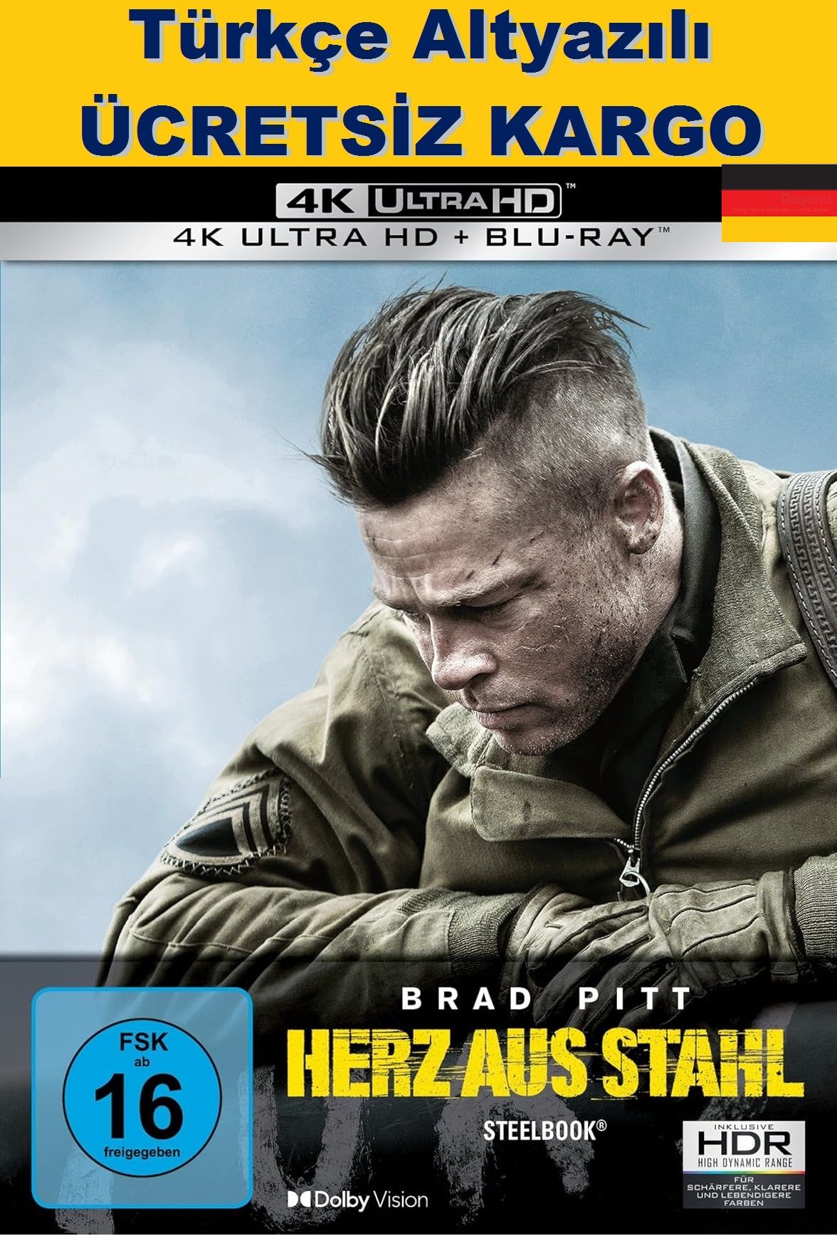 Fury 4K Ultra HD+Blu-Ray 2 Disk Steelbook