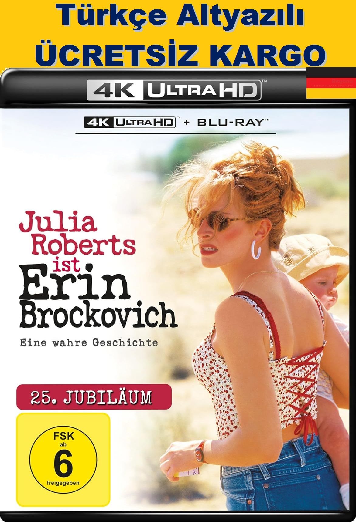 Erin Brockovich - Tatlı Bela 4K Ultra HD+Blu-Ray 2 Disk