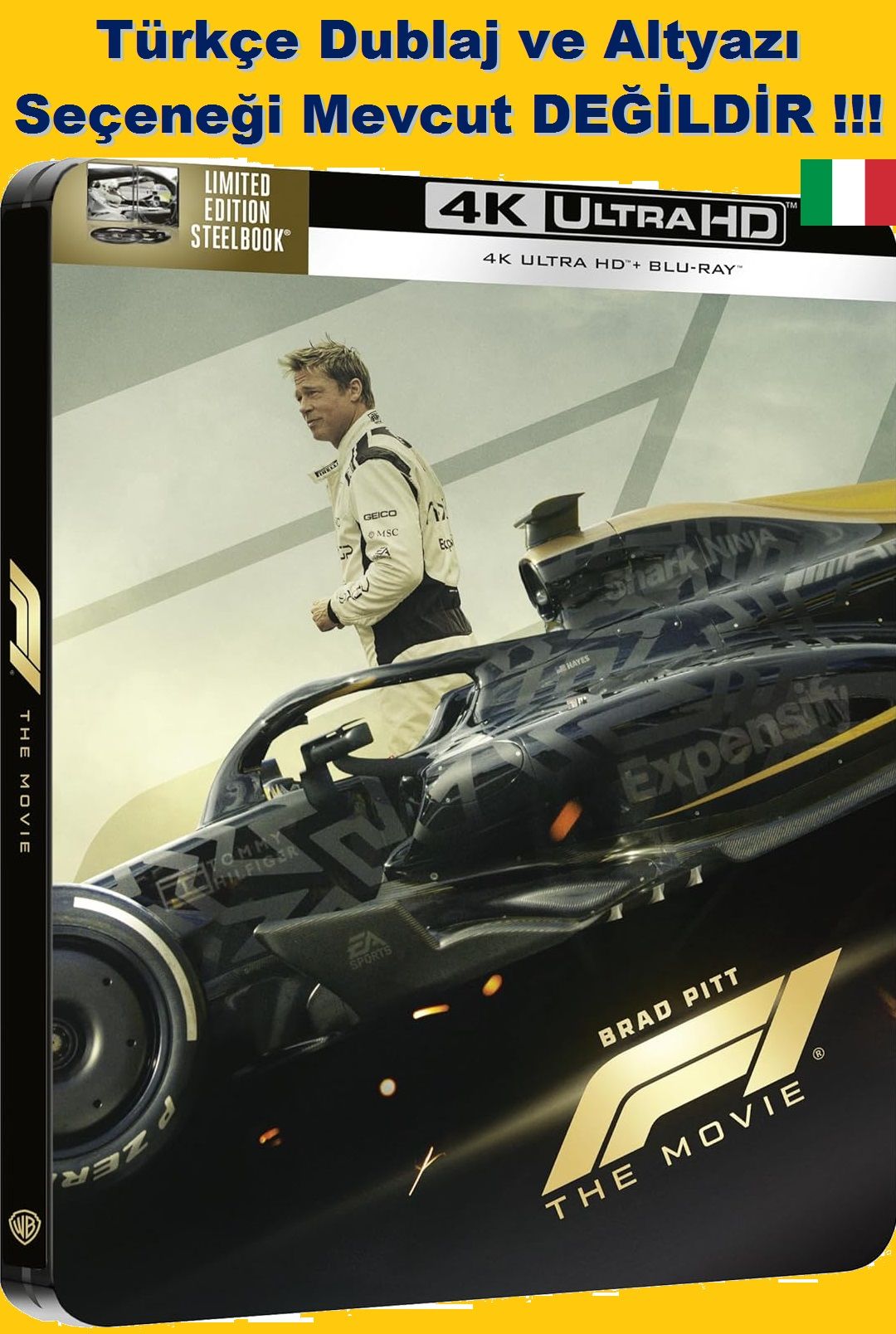 F1  4K Ultra HD+Blu-Ray+Bonus 2 Diskli Steelbook
