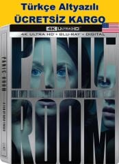 Panic Room - Panik Odası 4K UHD + Blu-ray + Bonus 3 Diskli  Steelbook
