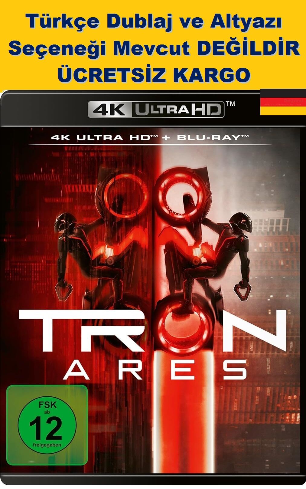 Tron: Ares 4K Ultra HD+Blu-Ray 2 Disk