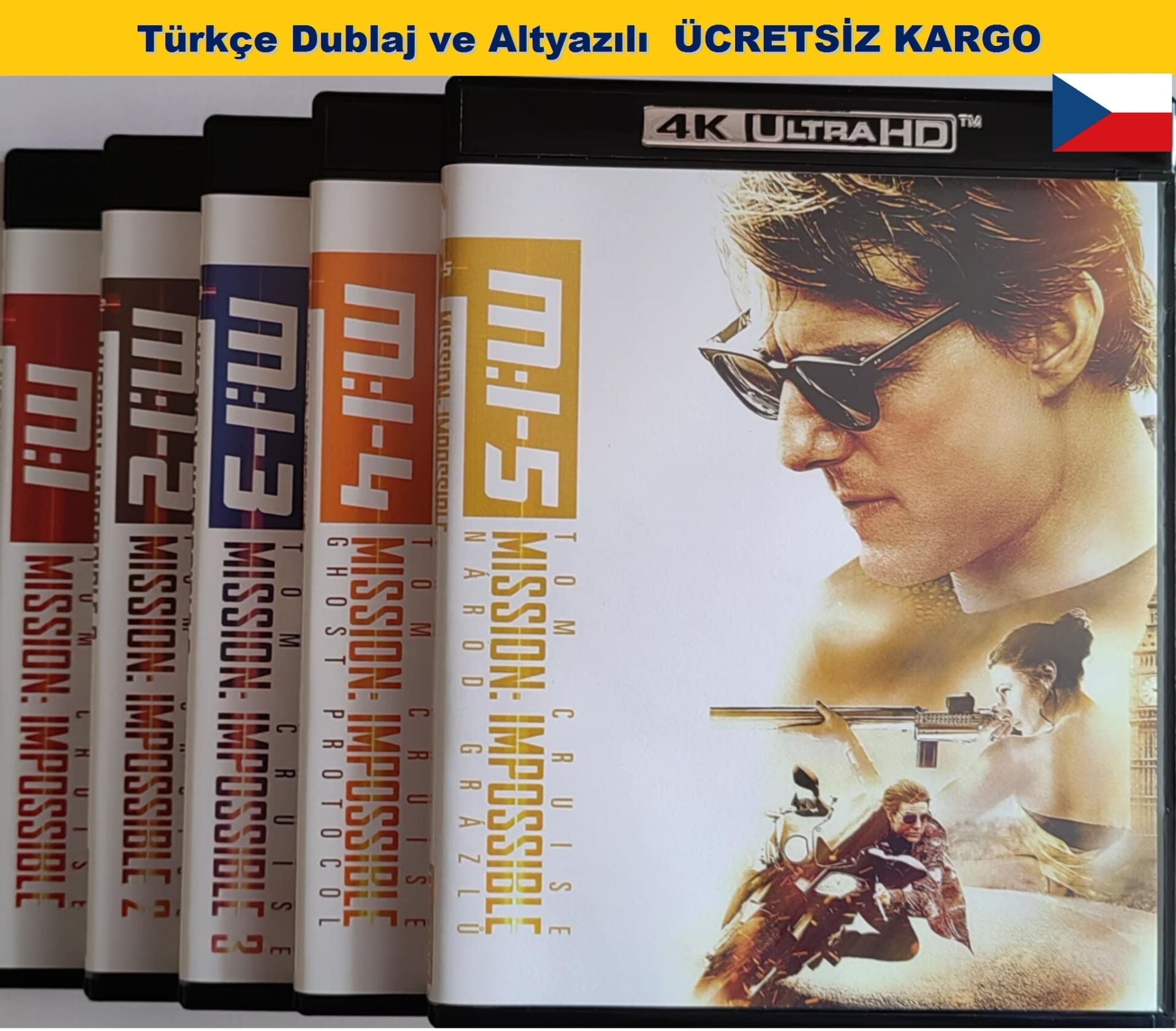 Mission Impossible 1-2-3-4-5 Görevimiz Tehlike 1-2-3-4-5 4K Ultra HD 5 Disk