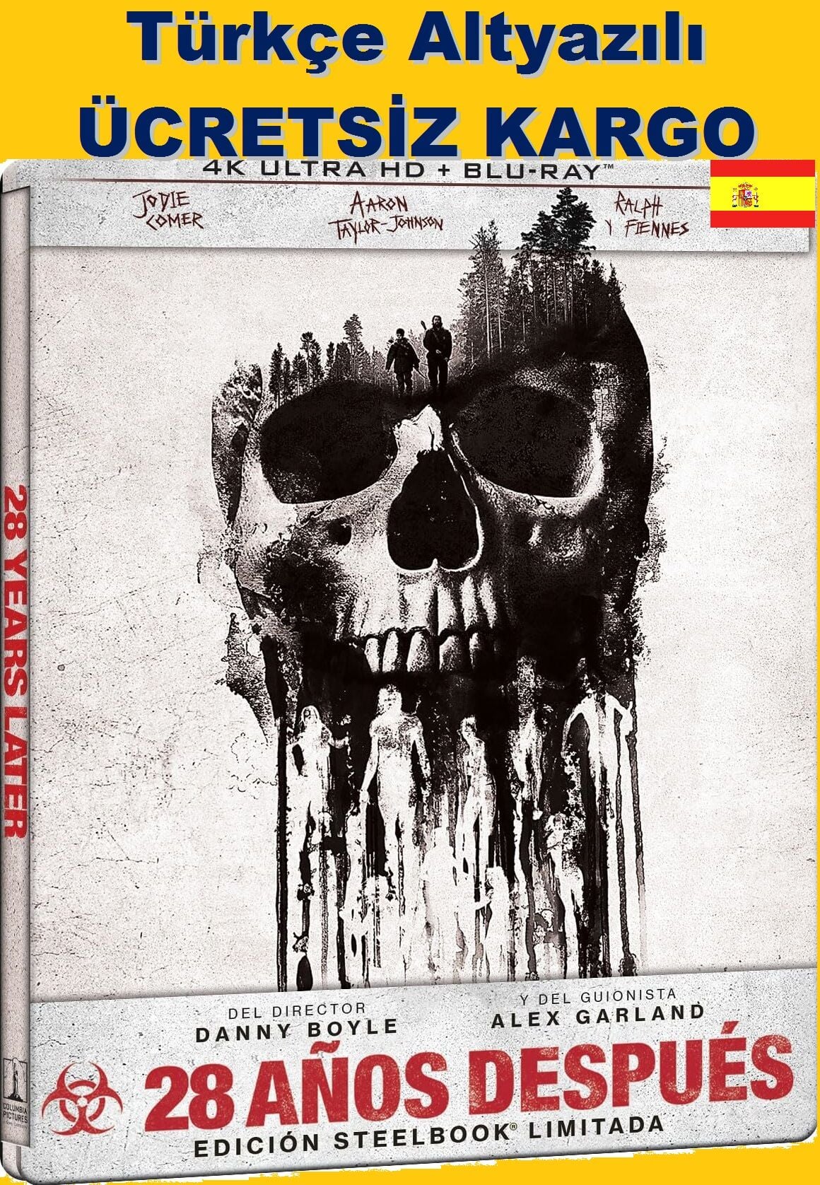 28 Years Later - 28 Yıl Sonra 4K Ultra HD+Blu-Ray+Bonus 2 Diskli Steelbook