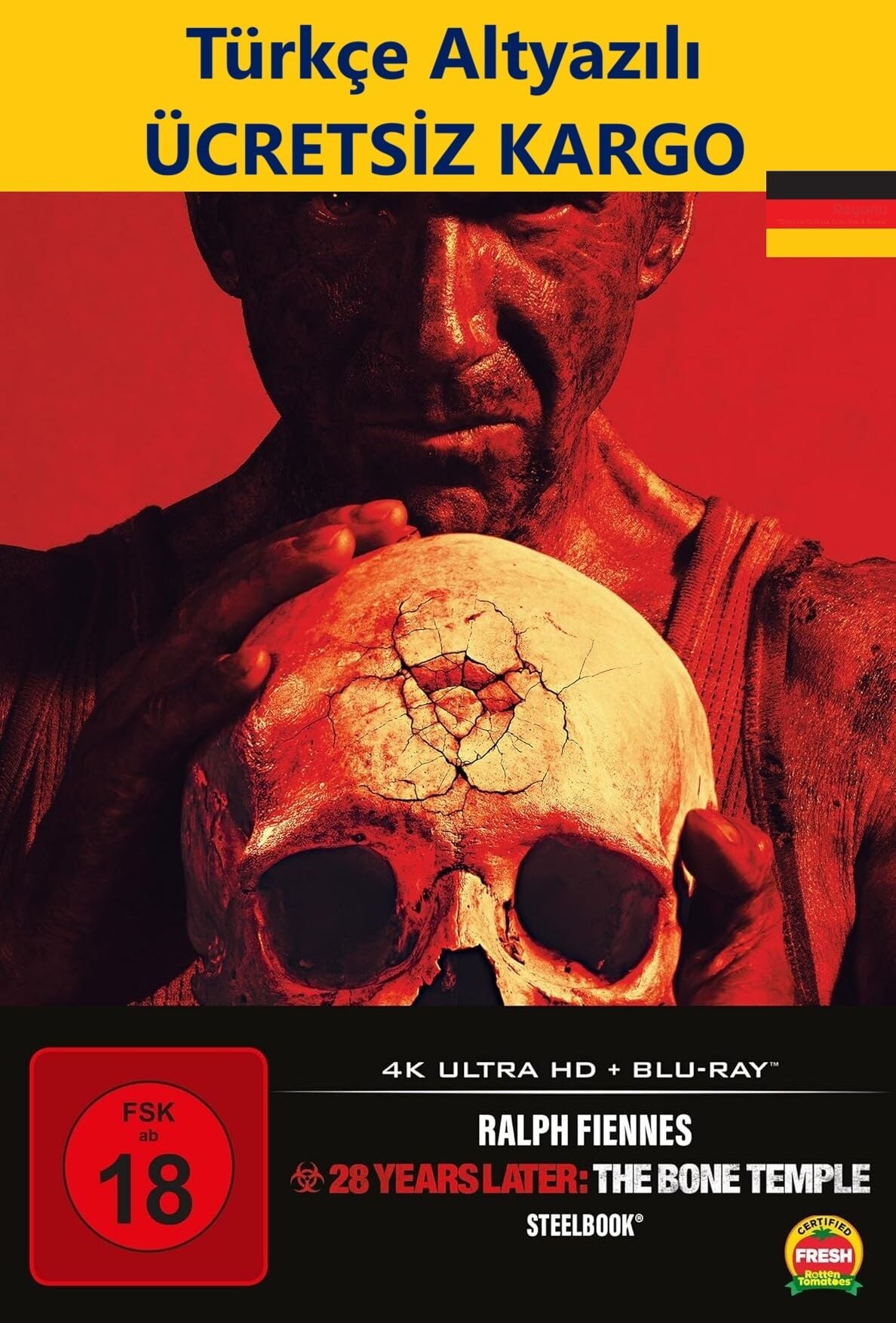 28 Years Later The Bone Temple - 28 Yıl Sonra Kemik Tapınağı 4K Ultra HD+Blu-Ray 2 Disk Steelbook