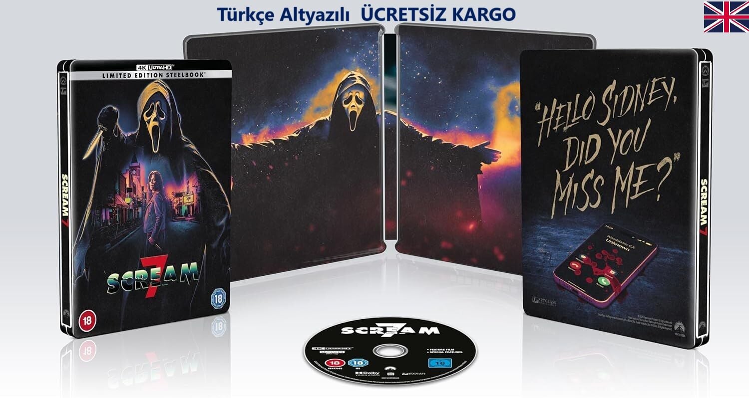Scream 7 - Çığlık 7 4K Ultra HD Steelbook Tek Disk