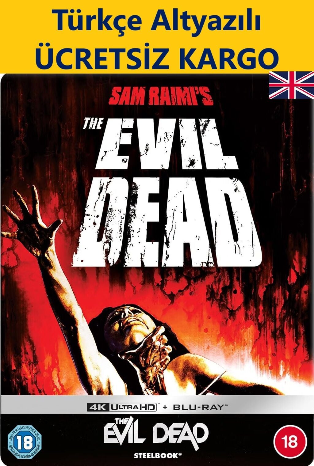 The Evil Dead - Şeytanın Ölüsü 4K Ultra HD+Blu-Ray 2 Disk Steelbook