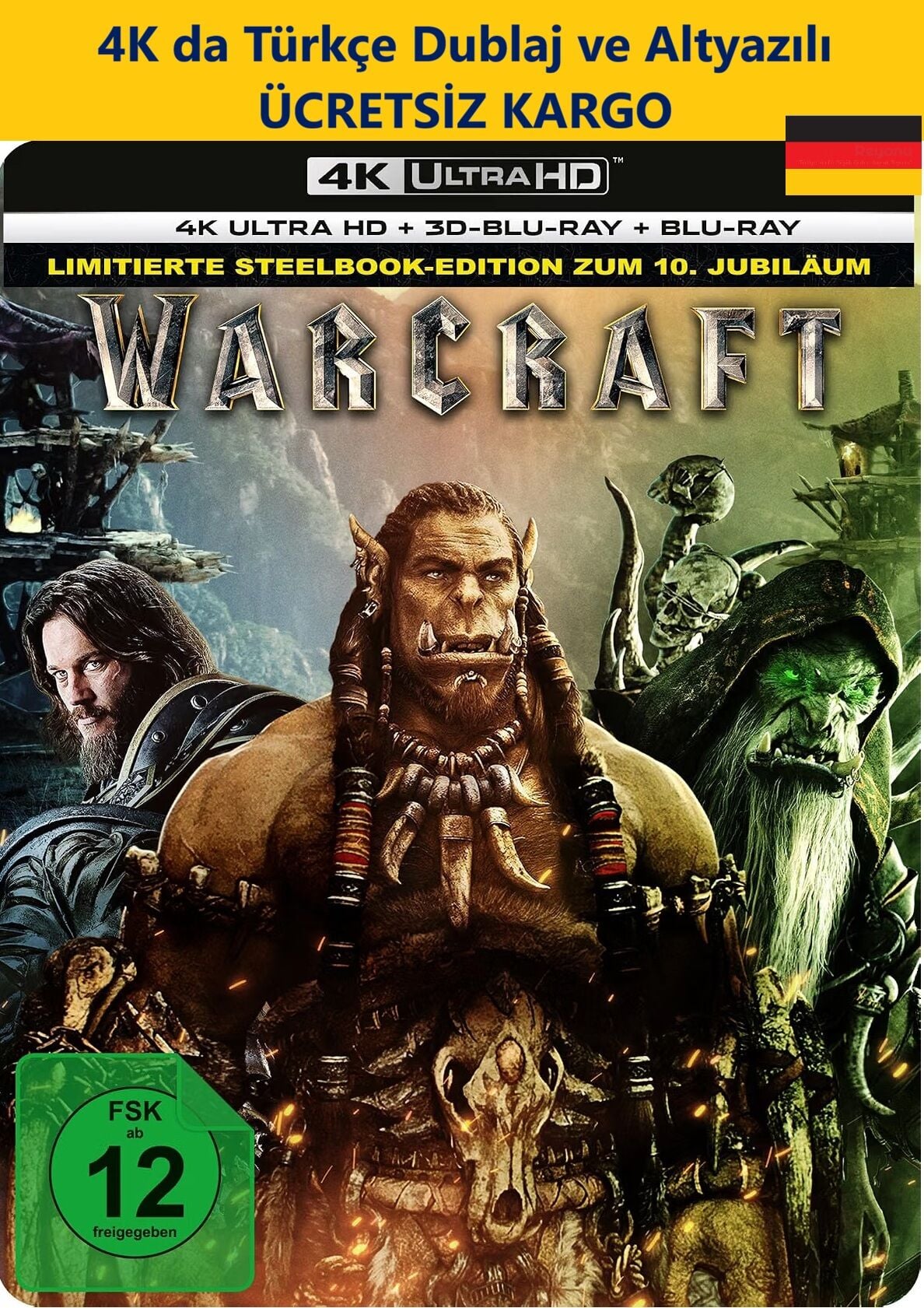 Warcraft 4K Ultra HD+3D Blu-Ray Steelbook