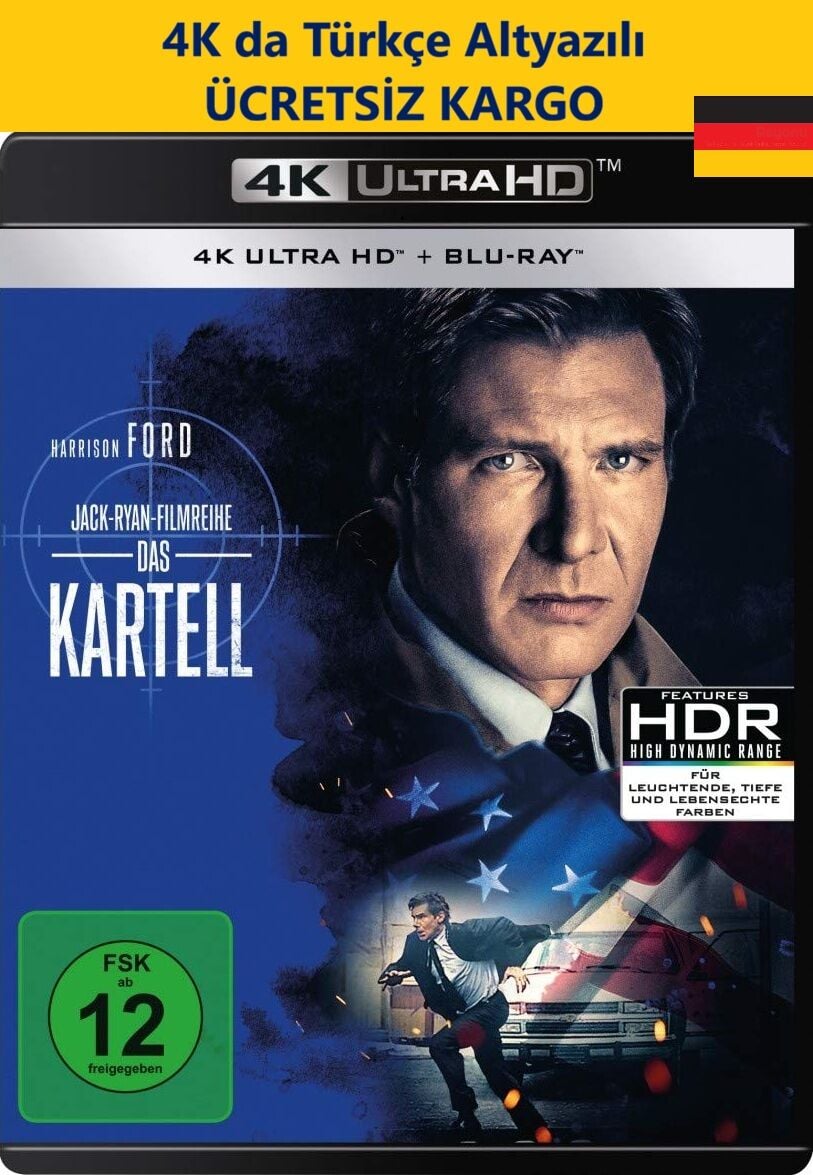 Clear And Present Danger - Açık Tehlike 4K Ultra HD+Blu-Ray+Bonus 2 Diskli